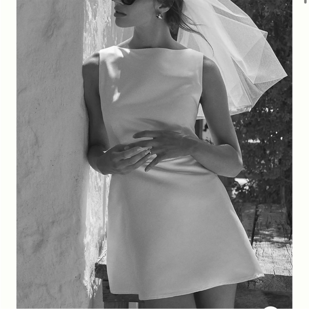 Reformation Zenni Mini Dress Ivory 6